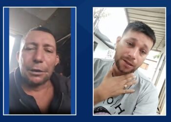 José del Carmen Abril, líder social del Catatumbo amenazado por el ELN, junto a su hijo Dairo Abril