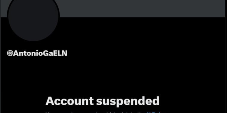 Cuenta suspendida del ELN