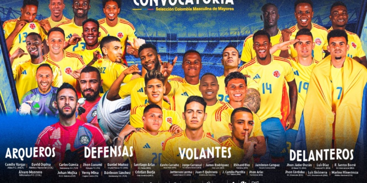 Definida la convocatoria de la Selección Colombia para enfrentar a Brasil y Paraguay
