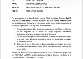 Anuncian medidas de seguridad en el Congreso por debate de la reforma laboral