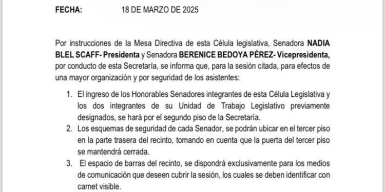 Anuncian medidas de seguridad en el Congreso por debate de la reforma laboral