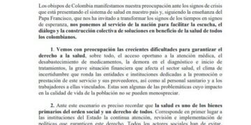 Obispos se ofrecen como mediadores en crisis de la salud