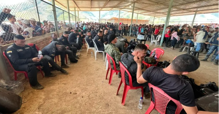 Policias secuestrados en el Cauca