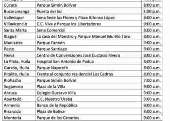 Día de marchas en Colombia: conozca los puntos de concentración