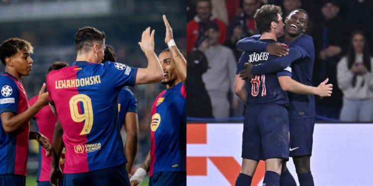 Barcelona y PSG ganan los duelos restantes de cuartos de final de Champions