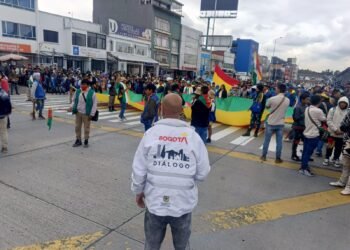 Manifestaciones de la minga indígena en Bogotá