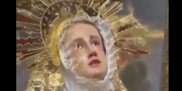 ¿Milagro? Dicen que Virgen Dolorosa de Ocaña derramó lágrimas durante el Viernes Santo