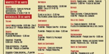 Cuenta regresiva para el paro nacional del 28 y 29 de mayo: conozca los puntos de concentración