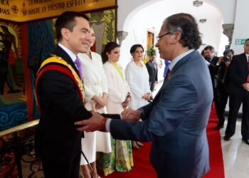 El presidente Petro participó en la posesión de Daniel Noboa en Ecuador