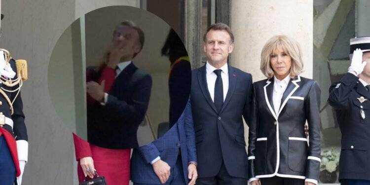 Emmanuel Macron y su esposa