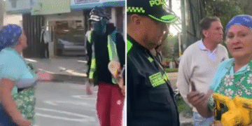 Video: valiente vendedora de empanadas encaró a encapuchados en Bogotá