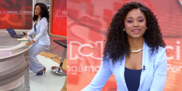 Presentadora casi se cae en pleno directo: vea cómo logró seguir "sentada" sin silla