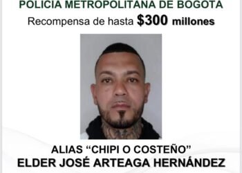 ¿Lo ha visto? Ofrecen recompensa por alias “el Costeño”, presunto planificador del atentado contra Miguel Uribe