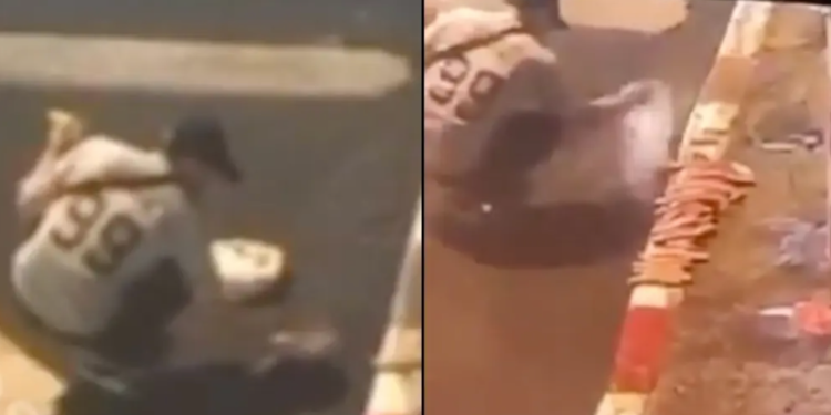 Con las manos en la masa: hombre fue captado lavando chorizos con agua lluvia en Bogotá