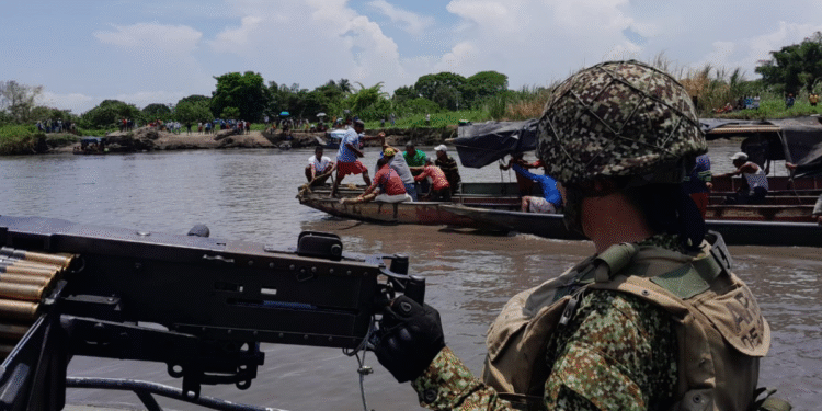 tres subtenientes desaparecidos en el río Magdalena