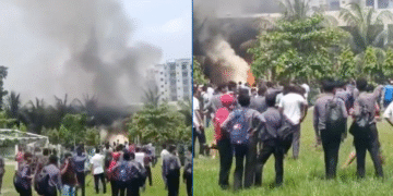 Video: 16 muertos y 100 heridos al chocar avión militar contra universidad en Bangladés