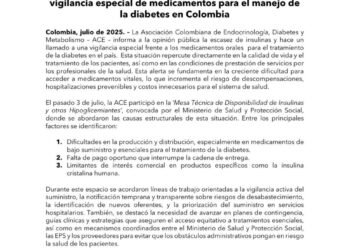 Alerta por escasez de insulina en Colombia