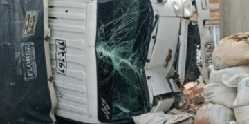 Video: furgón se queda sin frenos, destruye todo a su paso y conductor fallece