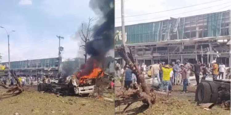 Una fuerte explosión sacudió este jueves los alrededores de la escuela militar de aviación. Se habla de por lo menos cinco muertos y decenas de heridos.