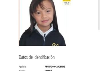 Interpol emite circular amarilla para encontrar a la niña Valeria Afanador