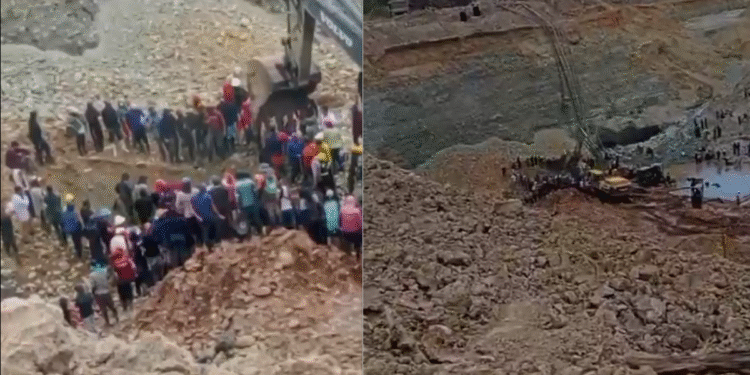 Derrumbe en mina de oro artesanal