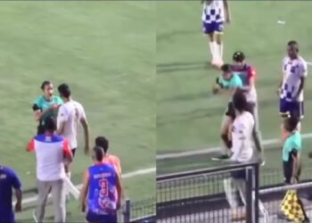 por agresion a árbitra colombiana durante un partido de la Primera C
