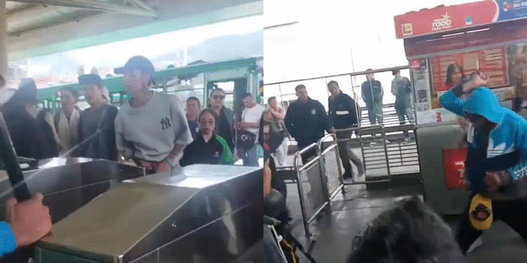 Video: colados agreden con cuchillo a funcionarios de Transmilenio en el sur de Bogotá