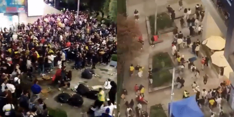 Riña entre hinchas de Colombia y Venezuela causó caos en el centro de Bogotá