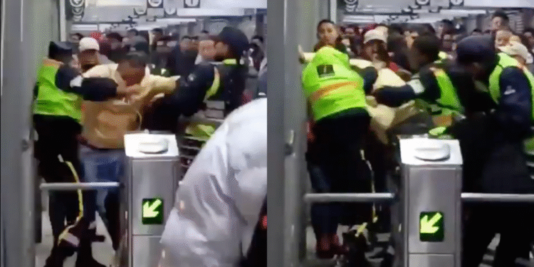 Video: Usuario golpeó a guardias durante pelea en estación de TransMilenio