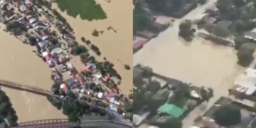 En Montería, policías en canoa cuidan viviendas que quedaron solas para evitar saqueos