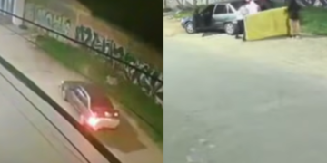 Cámaras captan el momento en que abandonan un cuerpo desde un vehículo en localidad de Kennedy