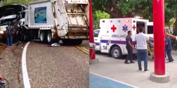 En Magangué, choque entre camión de Infantería de Marina y vehículo de aseo deja 10 personas heridas