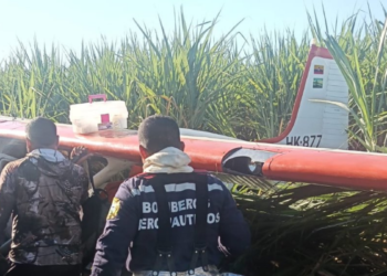 Aterrizaje forzoso en zona rural del Valle