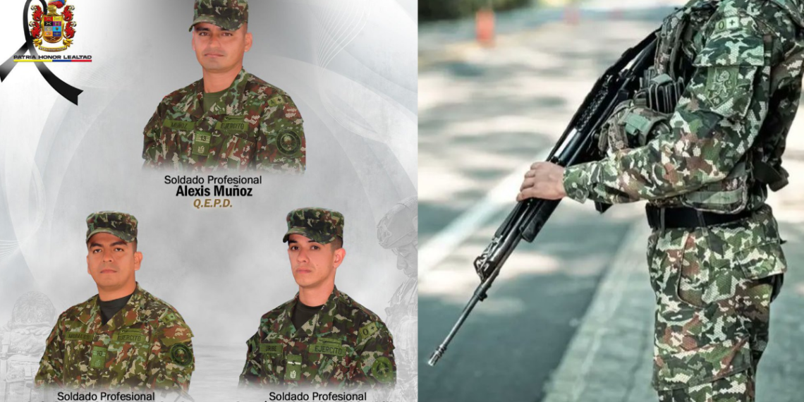 Emboscada de disidencias deja tres soldados muertos