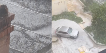 Granizada sorprende a Bogotá