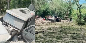 Explosivos destruyen tramo de la vía Panamericana en Cauca